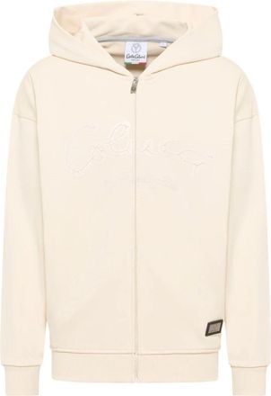 Carlo Colucci Oversize Sweat Jacket - La Famiglia - Heren - Vesten met rits - Beige - L - Katoen - Hoodies & sweatvesten