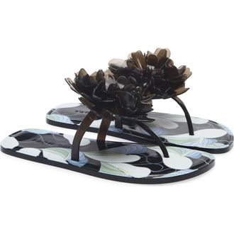 Farm Rio Flower Jelly Flip Flop in Est Lovely Atrhurium Pb at Nordstrom, Size 10