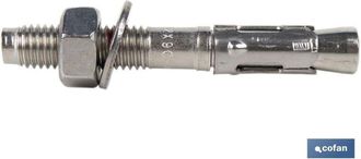 cofan Cofan Taco Anclaje Mtc M 6x120 Inox Caja 100 Unid., Anclaje Mtc Est&aacute;ndar Para Montajes, Indicado Para Placas De Hormig&oacute;n Y Piedra Natural Resistente A