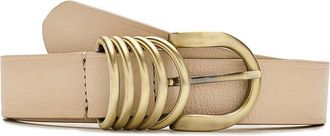 Free People Rori Leather Belt Womens Belts Cream : SM-MD (25.5-31.5 Waist)