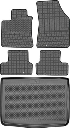 OEM Juego De Alfombrillas De Goma Para Renault Megane Iv Hatchback De 2016 + Alfombrilla Para El Maletero