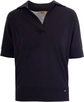 Herno V-neck Knitwear - female - Herno - V-neck Knitwear - Blue - S - Knitwear