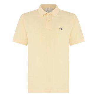 GANT Polo Shirts, male, Yellow, Size: XL Shield Piqu&eacute; Polo Shirt