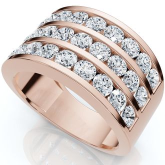 Pompeii3 Mens 2.70Ct Diamond Anniversary Wedding Ring Gold Lab Grown