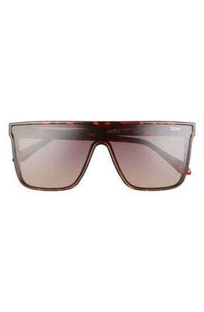 Quay Nightfall Medium 138mm Shield Sunglasses in Tort /Browndnu at Nordstrom Rack