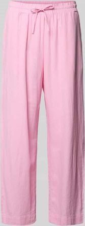 Freequent Wide Leg Pants aus Leinen-Mix mit elastischem Bund Modell Lava in Hellrosa, Gr&ouml;&szlig;e XXL