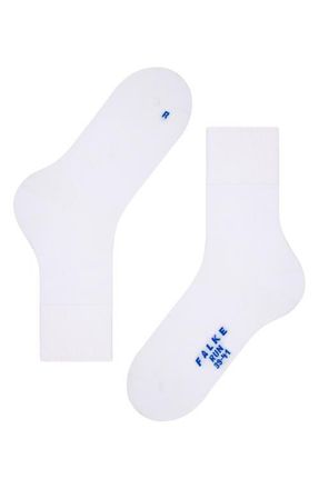 Falke Gender Inclusive Run Crew Socks in White at Nordstrom, Size 37-38