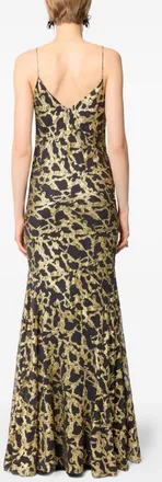 Nina Ricci Womens Dress Gold Silk