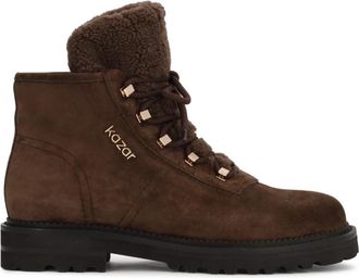 Kazar Enkellaarsjes - Dames - Winterlaarzen - Bruin - 39 EU - Leer - Schoenen