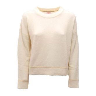 Sun 68 Sweatshirts, female, White, S, Round Neck Heavy Jumper