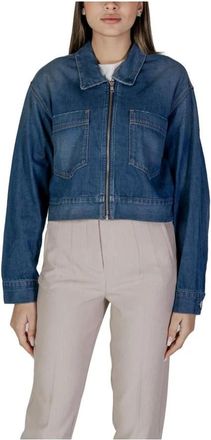 Replay Lente/Zomer Katoenmix Jas Collectie - Dames - Spijkerjassen - Blauw - 2XS - Katoen - Jassen