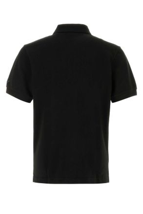 Kenzo Mens Black Piquet Polo Shirt Exterior: Cotton T-shirts And Polos