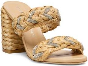 Stuart Weitzman Lana 85 Raffia Slide Sandal in Natural at Nordstrom Rack, Size 11