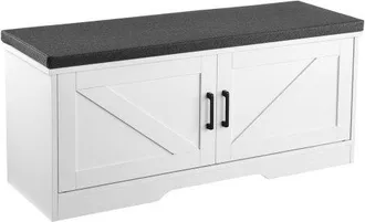 OEM Banco De Zapatero 1000 X 355 X 460 Mm Zapatero Con Coj&iacute;n Negro Capacidad De Carga 136 Kg Organizador De Zapatos Con 2 Puertas 4 Compartimentos Para En