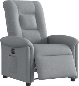 vidaXL Sill&oacute;n Reclinable El&eacute;ctrico Tela Gris Claro Vidaxl