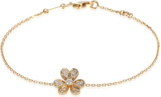 Van Cleef & Arpels Pre-Owned Van Cleef & Arpels Yellow Gold Diamond Mini Model Frivole Bracelet