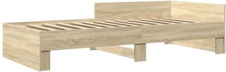 vidaXL Estructura de cama sin colchón madera roble Sonoma 75x190 cm Vidaxl