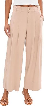 Liverpool L.A. High-Rise Pleated Wide Leg Crop Trouser 27 Inseam Womens Clothing Cappuccino : 12 27, Elastane/Polyester/Viscose