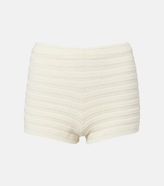 Faithfull The Brand Shorts Duma in misto cotone pointelle