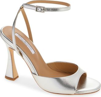 Tony Bianco Violet Ankle Strap Sandal in Silver Nappa Metallic at Nordstrom, Size 8.5