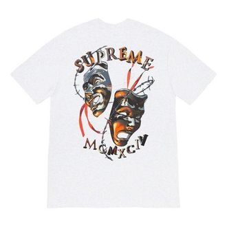 SUPREME SS20 Week 1 Laugh Now Tee Thorns Smiling Face Printing Short Sleeve Unisex White SUP-SS20-286