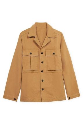 Fortela Solomons Canvas Cotton Overshirt in Mou at Nordstrom, Size 48 Eu