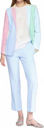 Vilagallo Tiffany Pant In Rayas Azul