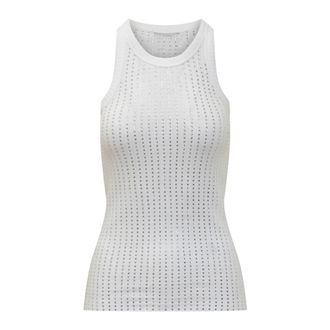 The Attico Sleeveless Tops, female, White, Size: L Thermostrass Tank Top