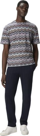 Missoni Crew Neck T-shirt With Geometric Zigzag in Multicoloured at Nordstrom, Size X-Large