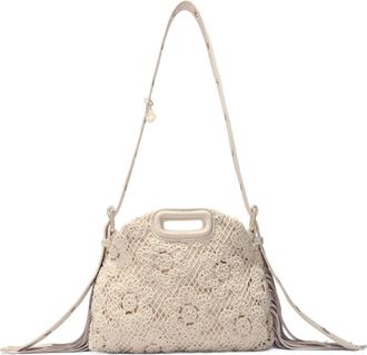 Maje Crochet-knit mini Miss M bag in Ecru at Nordstrom, Size Medium