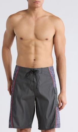 Rvca Jesse Barba Swim Trunks in Black at Nordstrom Rack, Size 28