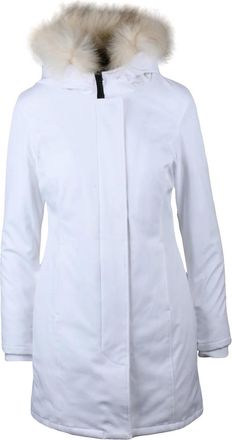 Bomboogie White Fitted Polyester-Blend Parka