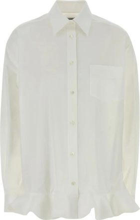 Moschino Overhemden, Dames, Wit, M, Katoen, Camicia
