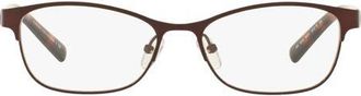 A|X Armani Exchange 53mm Oval Optical Glasses in Matte Brown at Nordstrom
