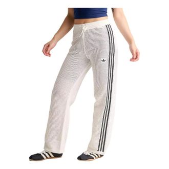 adidas (WMNS) adidas Originals Knitted Crochet Firebird Track Pants Asia Sizing Off White KC6493