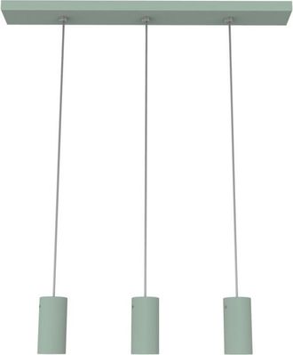 Lumicom Rond Sospensione, 3X GU10, max 33W, metallo, verde iceberg, L70cm x H10cm - Lumicom
