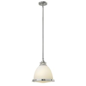 Netlighting Amelia 1 Light Medium Dome Ceiling Pendant Chrome E27 in Grey