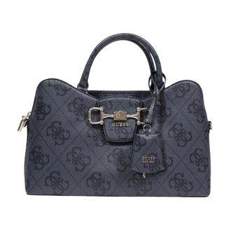 Guess Handbags, female, Gray, Size: ONE SIZE Janie Logo Girlfriend Satchel