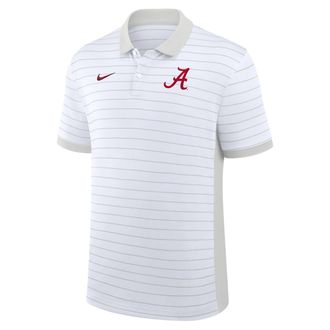 Nike Alabama Sideline Victory Stripe Nike Mens Dri-FIT College Polo in White | 03BG0CEBABN-FR1