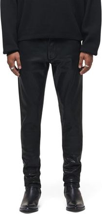 Hudson Zack Coated Skinny Jeans in Jet Black Wax at Nordstrom, Size 32 X 34