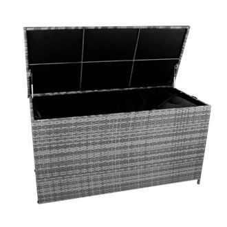 MonsterShop Rattan Cushion Storage Box 700L - Grey
