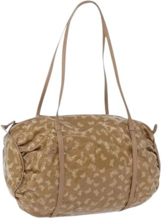 Bottega Veneta Pre-owned Vintage Handtas - Dames - Vintage Schoudertas - Beige - ONE Size - Leer - Vintage