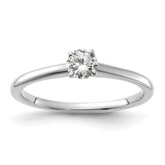 Diamond2Deal 14k Gold Lab Grown Diamond Engagement Ring 0.33Ct Clarity- VS Color- D-E