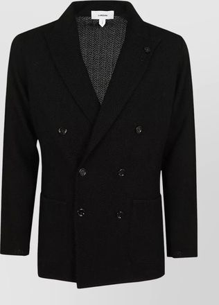 Lardini mens double breasted knit jacket