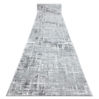RugsX Rugsx - Alfombra De Pasillo Structural Mefe 8722 Dos Niveles De Vell&oacute;n Gris / Blanco 100 Cm Grey 100x1250 Cm