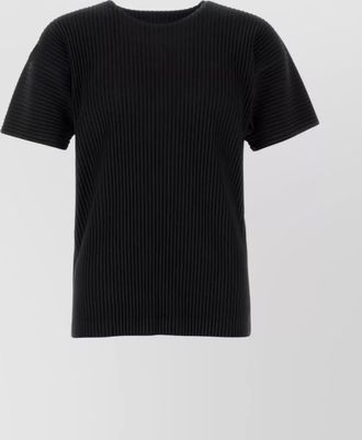 Homme Plissé Issey Miyake ribbed crew neck short sleeve t-shirt
