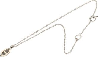 Herm&egrave;s Pre-owned Hermes Palladium Plated Mini Maillon Pendant Necklace Ladies TZNMIWIDMG0CSPVR