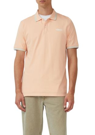 s.Oliver Poloshirt S.OLIVER, Herren, Gr. M, orange (papaya), Piqu&eacute;, Obermaterial: 100% Baumwolle, unifarben, regular fit taillenbedeckt, Rundhals, kontrastfarb