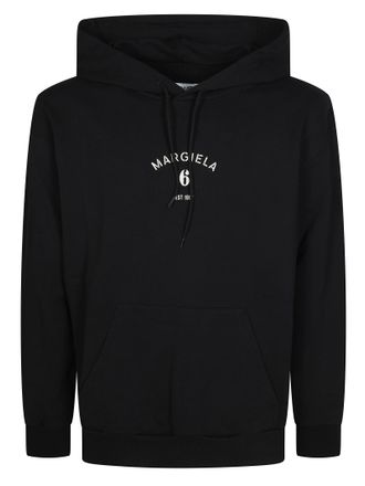 Maison Margiela Black Hooded Kangaroo Pocket Sweatshirt