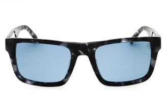 Timberland TB00042 Polarized Rectangular Acetate Sunglasses - Black